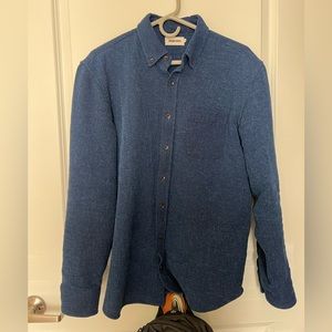 Taylor Stitch blue waffle shirt size Large (42)